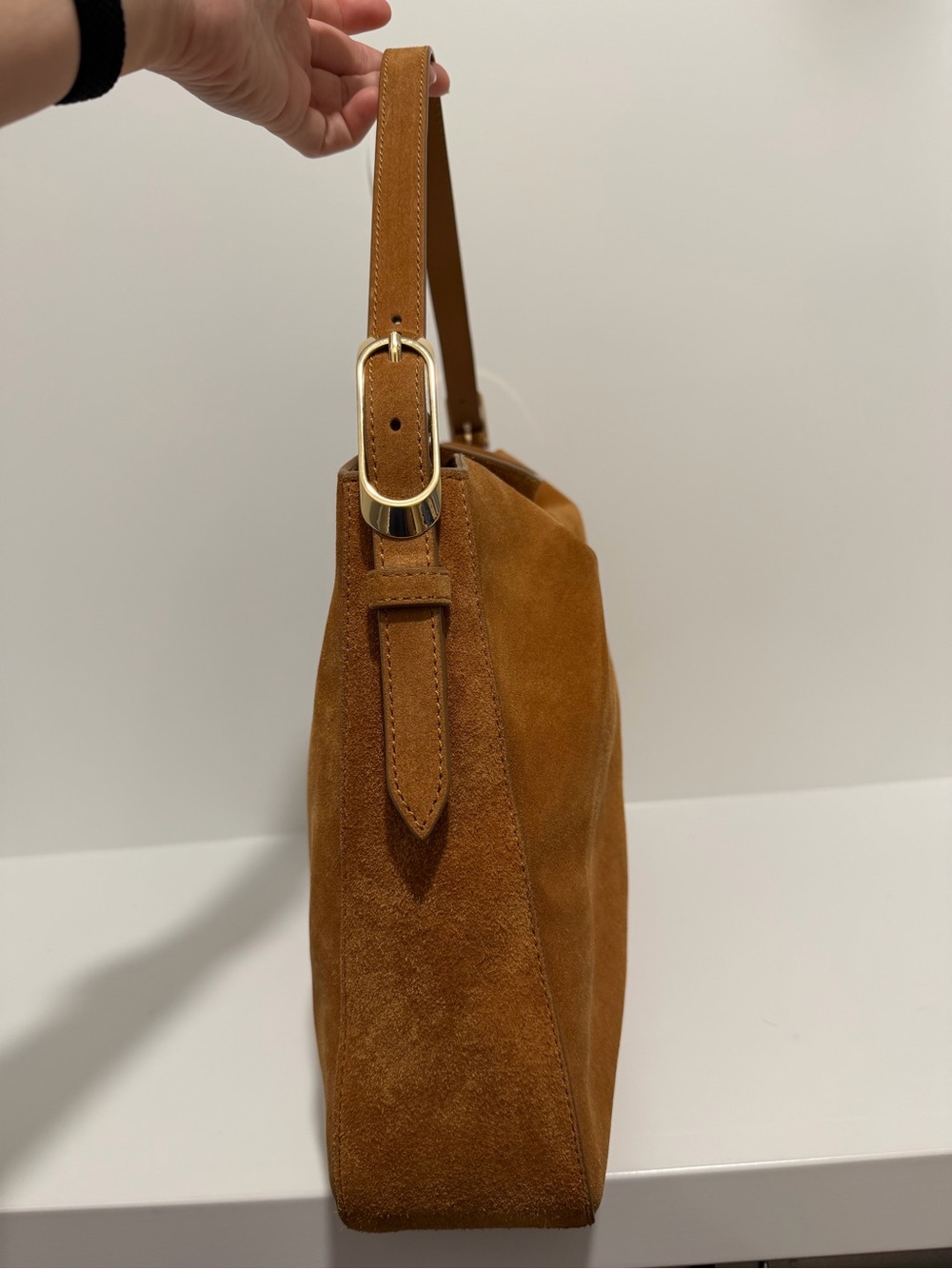 NEW J. Crew Berkeley Suede Shoulder Bag in Blonde Espresso CM933 $178 - Picture 10 of 15